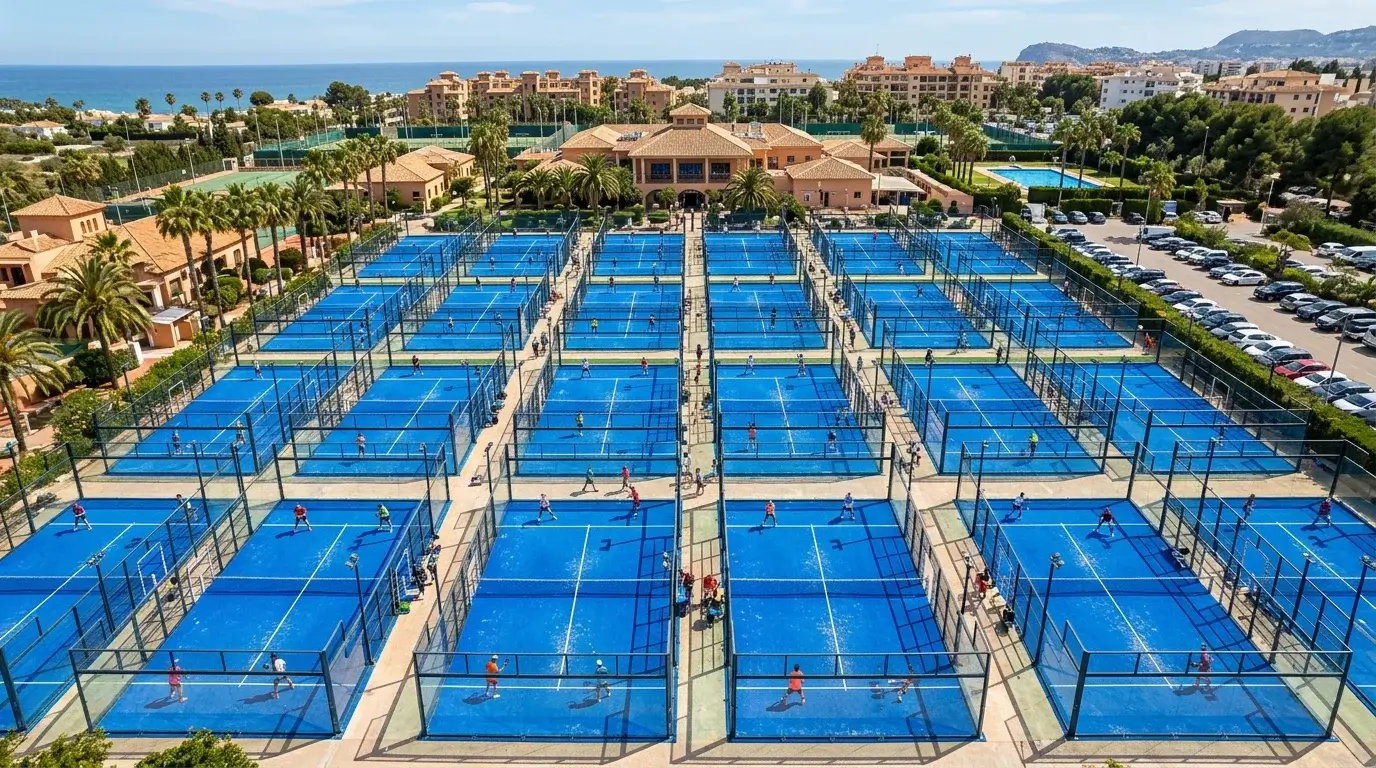 Crecimiento del padel en Espana - pistas y jugadores federados